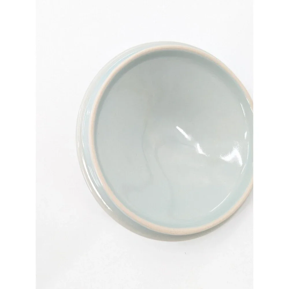 Lenox Pale Blue Ceramic Covered Sugar Bowl